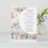 Trousseaufeest Watercolor Uitnodiging (Staand voorkant)