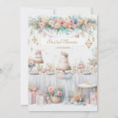 Trousseaufeest Watercolor Uitnodiging (Achterkant)