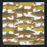 Trout Bandana<br><div class="desc">Ontwerp en oorspronkelijke waterverven van forel door Thom Glace</div>