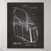 Trout Basket 1921 Patent Art Chalkboard Poster (Voorkant)