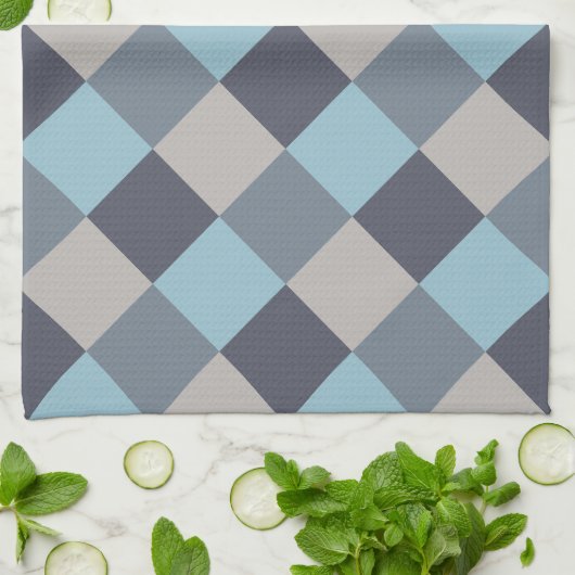 Trout Blue Grey Cotton Seed Pset Theedoek (Gevouwen)