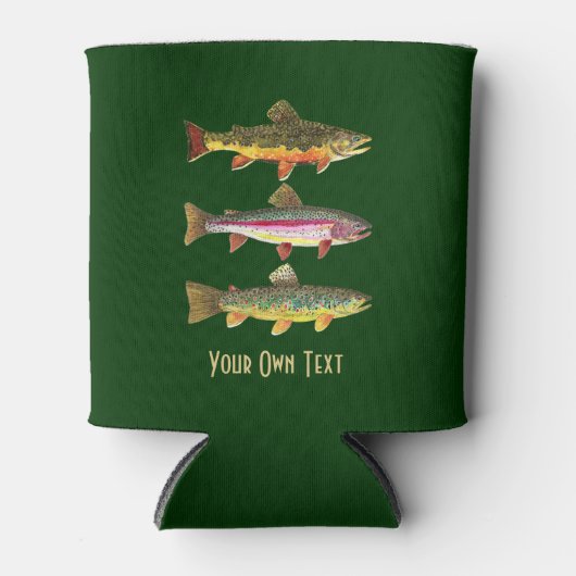 Trout! Brook, Regenboog, Bruin - Geviste ichtyolog Blikjeskoeler (Voorkant)