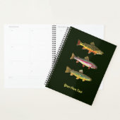TROUT! Brook, regenboog, bruin. Handvat Planner (Display)