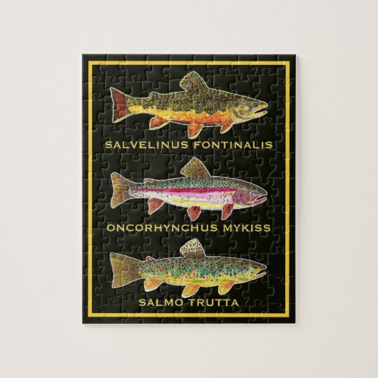 Trout - Brown, Rainbow, Brook Legpuzzel (Verticaal)