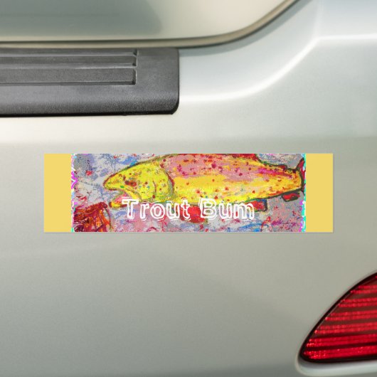 Trout Bum Bumpersticker (Op auto)