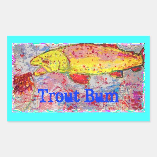 Trout Bum Rechthoekige Sticker (Voorkant)