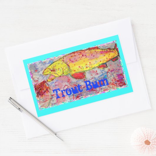 Trout Bum Rechthoekige Sticker (Envelop)