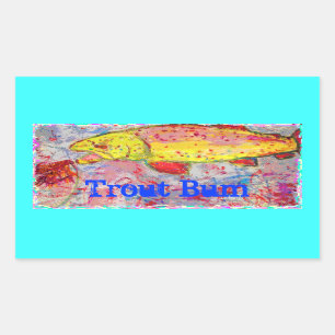 Trout Bum Rechthoekige Sticker