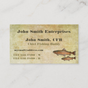 Trout Chief Vissen Buddy Sjabloon Visitekaartje
