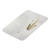 Trout die de vlieg van een visser achtervolgt magneet (Linkerzijde)