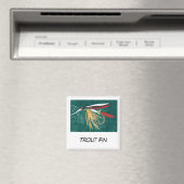 "Trout Fin" Fly Fishing Art Magnet (Insitu (Vaatwasser))