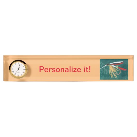 "Trout Fin" natte vlieg, vliegtechniek en visserij Naambordje (Voorkant)