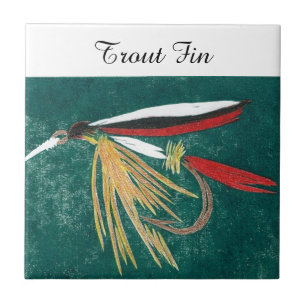 "Trout Fin" natte vliegtegel. Tegeltje