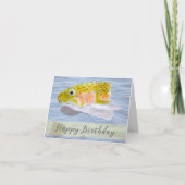 Trout Fish Wildlife Colored Pencil Birthday Kaart (Voorkant)