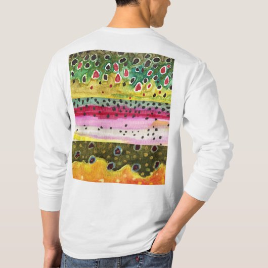 Trout Fisherman T-shirt (Achterkant)