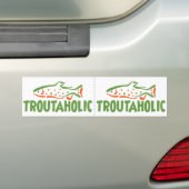 Trout Fisherman Vist Bumpersticker (Op auto)