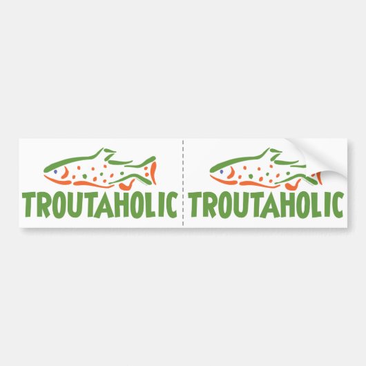 Trout Fisherman Vist Bumpersticker (Voorkant)