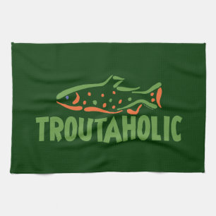 Trout Fisherman Vist Theedoek