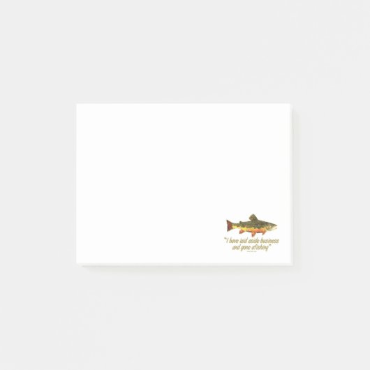 Trout Fisherman's Post-it® Notes (Voorkant)