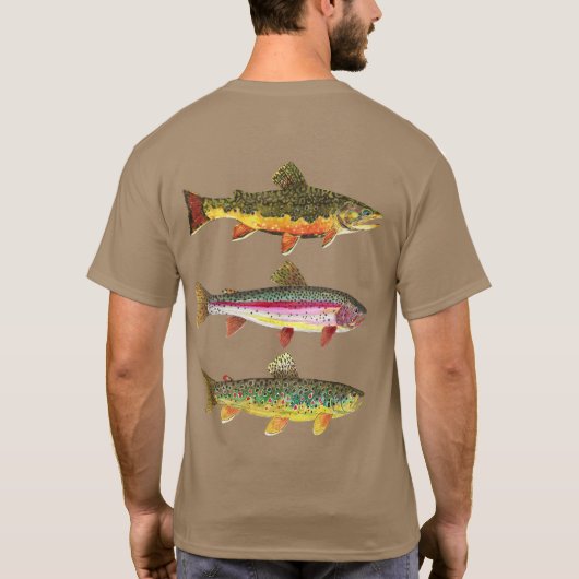 Trout Fisherman's T-shirt (Achterkant)