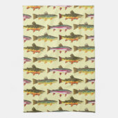 Trout Fisherman's Theedoek (Verticaal)