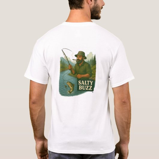Trout Fishing Salty buzz T-shirt (Achterkant)