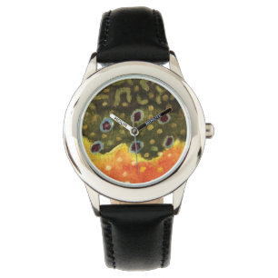 Trout Fly Fisherman Horloge