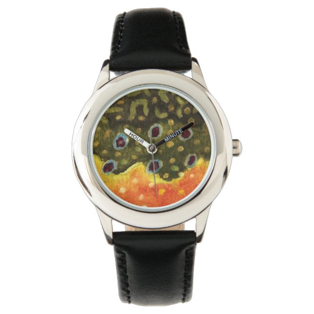 Trout Fly Fisherman Horloge (Voorkant)