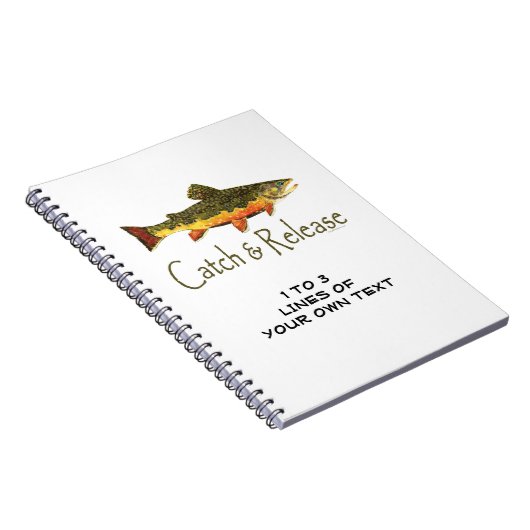 Trout Fly Fishermen Notitieboek (Rechterzijde)