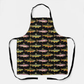 Trout Fly Fishing BBQ Grilling Fishershe's Cool Schort (Voorkant)