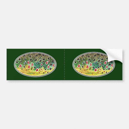 Trout Fly FIshing Bumpersticker (Voorkant)
