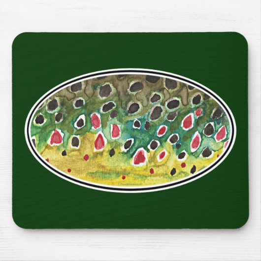 Trout Fly FIshing Muismat (Voorkant)