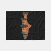 Trout Fly Fishing Nature Outdoor Fisherman Gift Fleece Deken (Voorkant (Horizontaal))