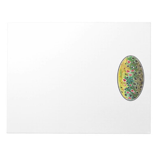 Trout Fly FIshing Notitieblok (Voorkant)