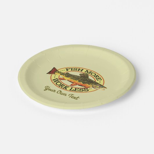 Trout Fly Fishing Party Papieren Bordje (Gekanteld)