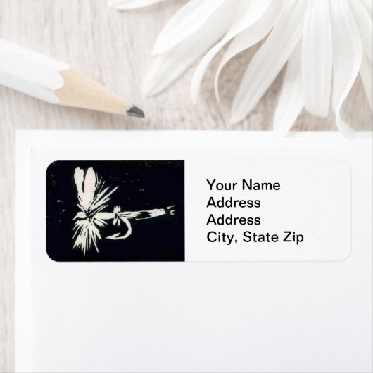 Trout Fly Return-adreslabel Etiket (Insitu)