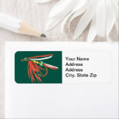 Trout Fly Return-adreslabel Etiket (Insitu)