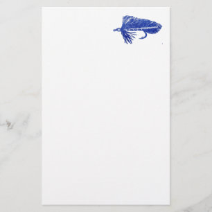 Trout Fly Stationery "Blue Matuka Streamer" Briefpapier