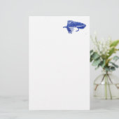 Trout Fly Stationery "Blue Matuka Streamer" Briefpapier (Staand voorkant)