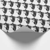 Trout Fly Wrapping Paper "Black Matuka Streamer" Cadeaupapier (Hoek)