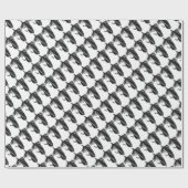 Trout Fly Wrapping Paper "Black Matuka Streamer" Cadeaupapier (Vlak)