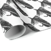 Trout Fly Wrapping Paper "Black Matuka Streamer" Cadeaupapier (Rol Hoek)