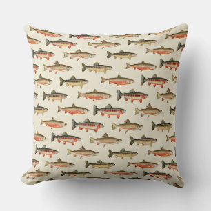 Trout Galore Cream 20 x 20  Kussen