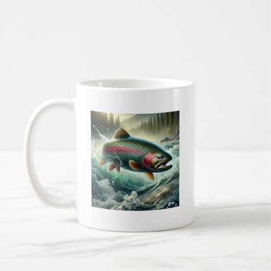 Trout Illustratie Koffiemok (Links)