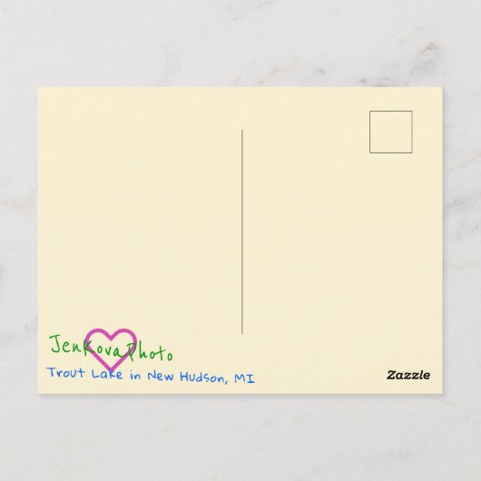 TROUT LAKE GREEN BRIEFKAART (Achterkant)