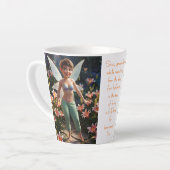 Trout Lelie Bloem Fee  Latte Mok (Linkerhoek)