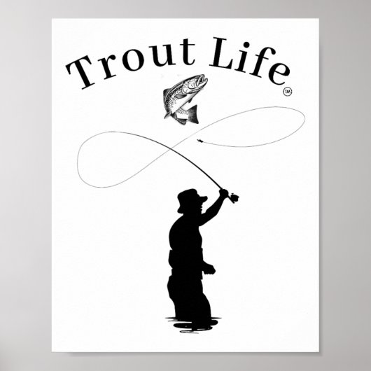 Trout Life Fly Fishing Poster (Voorkant)