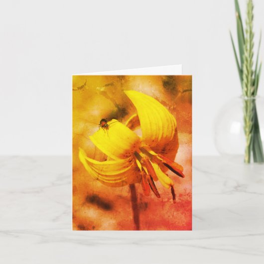 Trout Lily en Friend Floral Art Note Kaart (Voorkant)