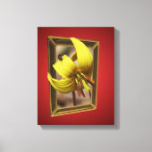 Trout Lily stroomt uit de grenzen Canvas Afdruk (Voorkant)