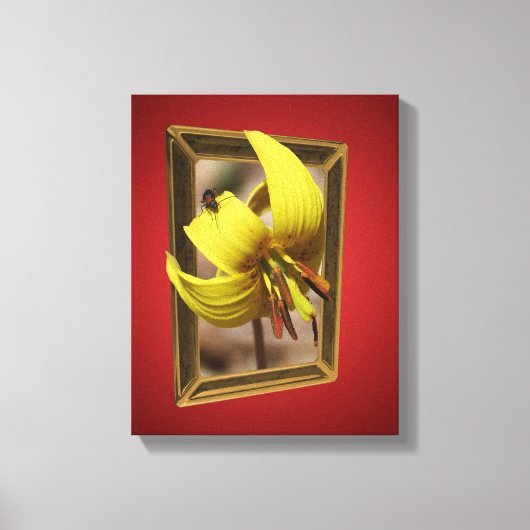 Trout Lily stroomt uit de grenzen Canvas Afdruk (Voorkant)